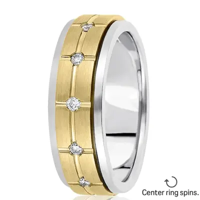 Elegant Diamond 8mm Wedding Band - view 1 of 4