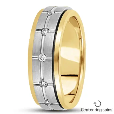 Elegant Diamond 8mm Wedding Band - view 4 of 4