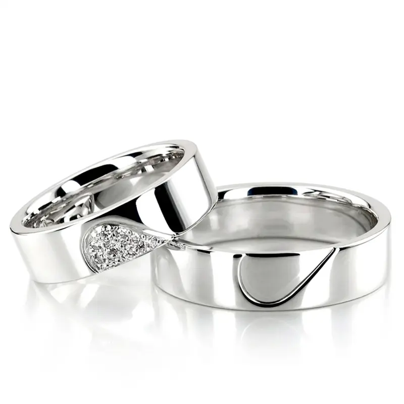 10K heart-pieces-wedding-ring-set - alternate view 2