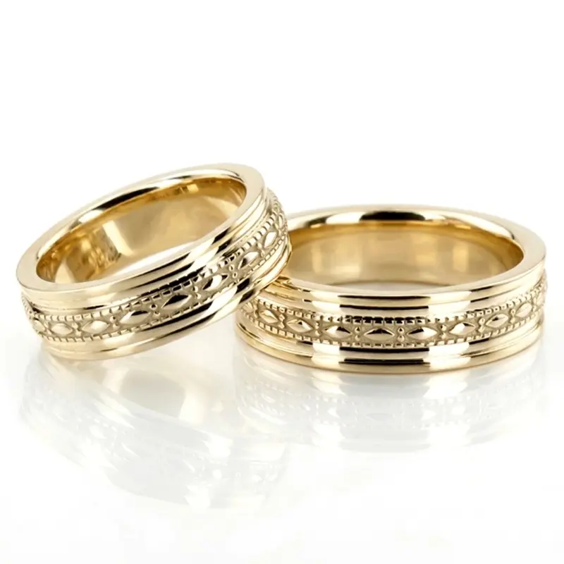 10K antique_handmade_wedding_ring - alternate view 2