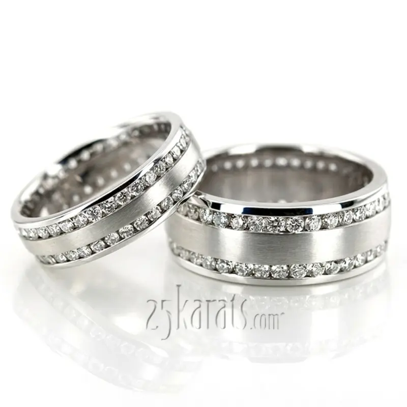 10K his-and-her-diamond-classic-round-wedding-band - main view