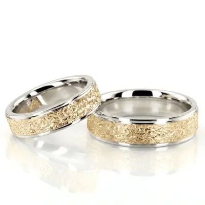 plat his-and-her-diamond-carved-wedding-bands - alternate view 3 thumbnail