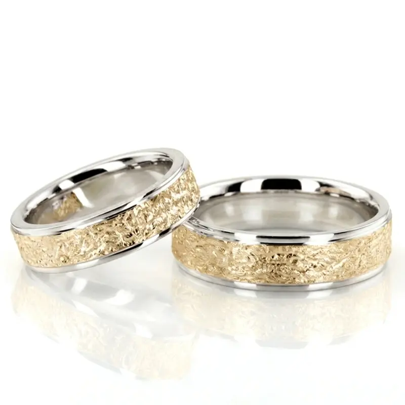 plat his-and-her-diamond-carved-wedding-bands - alternate view 3