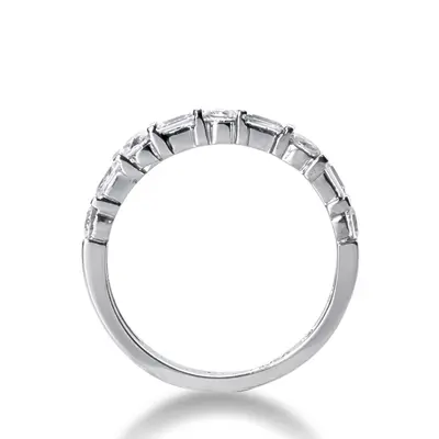 Round and Baguette Cut Bar Set Woman Diamond Ring (3/4 ct. tw.)  - view 4 of 4