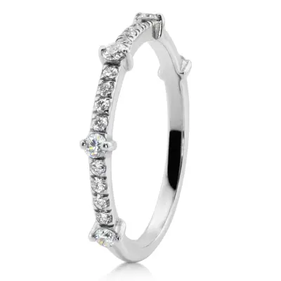 14K white gold Stackable Round Diamond Ring 1/3 ct.tw - alternate view 4 thumbnail