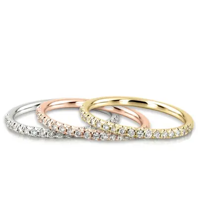 14K white gold Elegant Ladies Scalloped Pave Diamond Wedding Band (0.15 ct. tw.) - alternate view 5 thumbnail