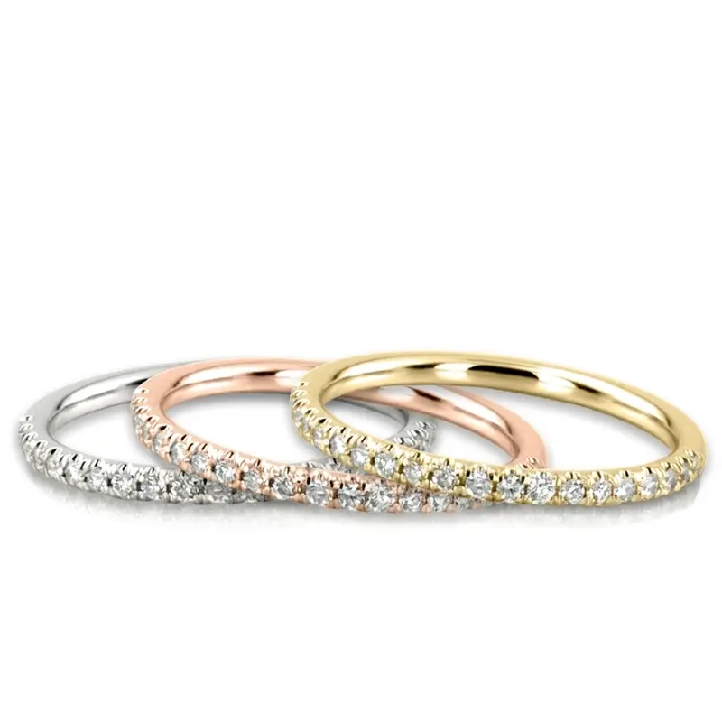 14K white gold Elegant Ladies Scalloped Pave Diamond Wedding Band (0.15 ct. tw.) - alternate view 5