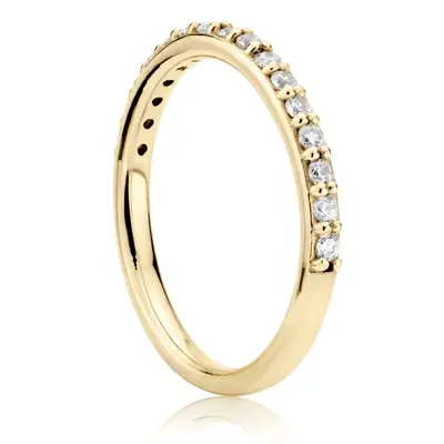 14K yellow gold Shared Prong Wedding Anniversary Band GH-SI1 Diamonds (1/3 ct. tw.) - alternate view 4 thumbnail