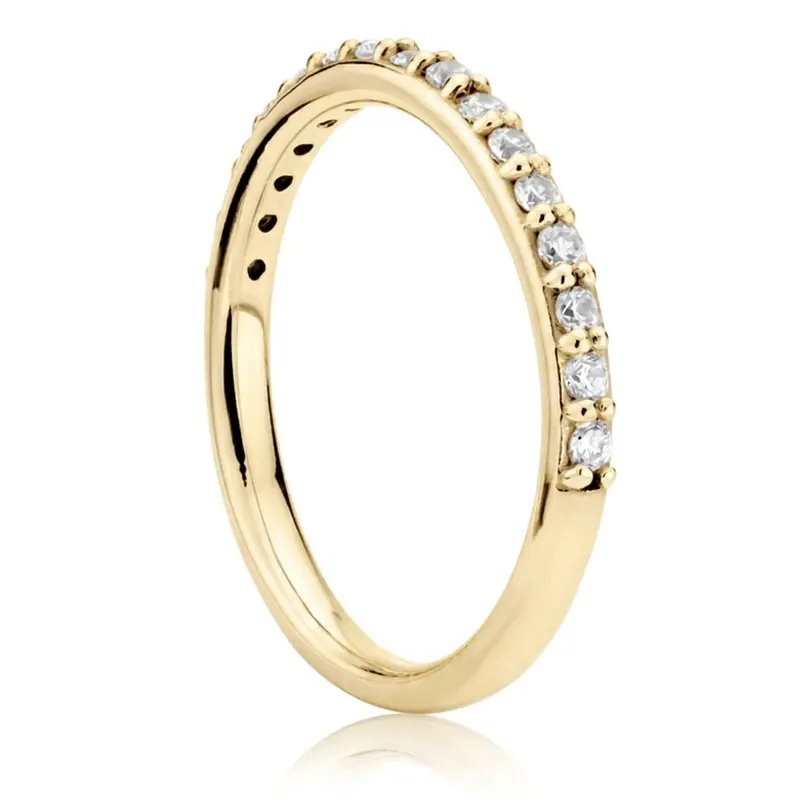 14K yellow gold Shared Prong Wedding Anniversary Band GH-SI1 Diamonds (1/3 ct. tw.) - alternate view 4