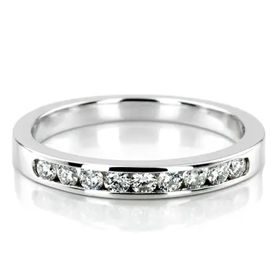 9 Stone Channel Set Brilliant Round Diamond Anniversary Ring (1/4 ct. tw.)