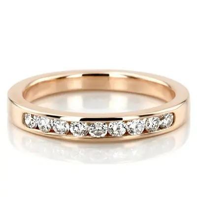 9 Stone Channel Set Brilliant Round Diamond Anniversary Ring (1/4 ct. tw.) alternate view