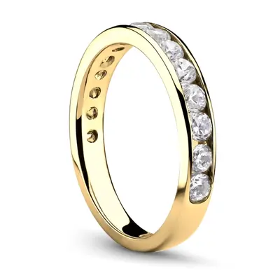 14K white gold Classic Round Diamond Channel Set Band (2/3 ct. tw.) - alternate view 3 thumbnail
