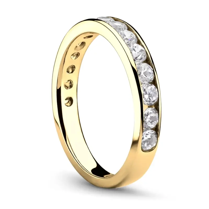 14K white gold Classic Round Diamond Channel Set Band (2/3 ct. tw.) - alternate view 3