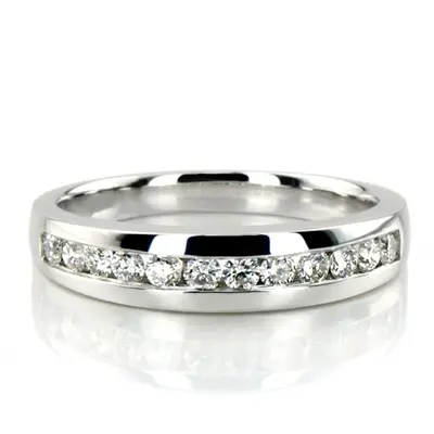 Channel Set Round Diamond Wedding Band (0.36 ct. tw.)