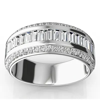 Brilliant Round and Baguette Fancy Women Diamond Ring (1 3/4 ct. tw.)  - view 1 of 6