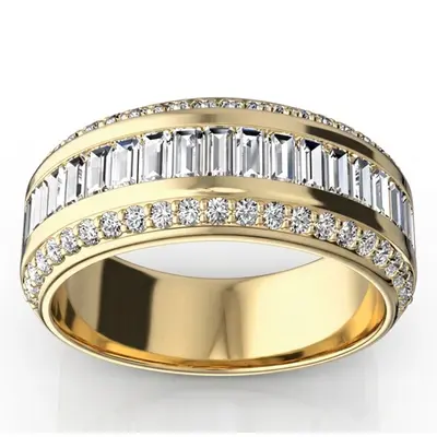 Brilliant Round and Baguette Fancy Women Diamond Ring (1 3/4 ct. tw.)  - view 2 of 6