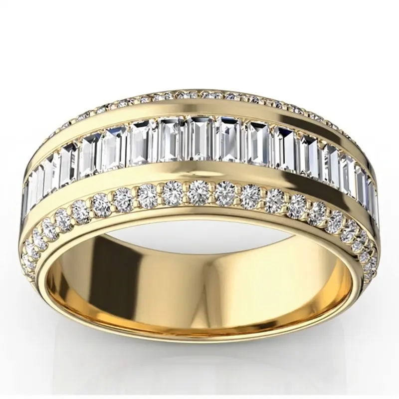 14K white gold Brilliant Round and Baguette Fancy Women Diamond Ring (1 3/4 ct. tw.) - alternate view 2