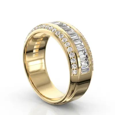 Brilliant Round and Baguette Fancy Women Diamond Ring (1 3/4 ct. tw.)  - view 6 of 6