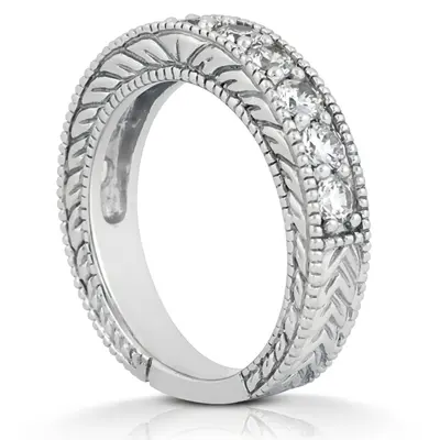 Prong Set Milgrain Edge Antique Diamond Bridal Ring (1.10 ct. tw.)