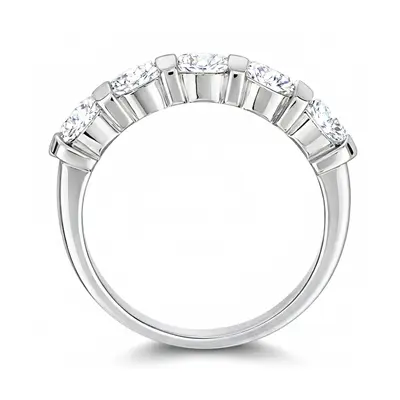 Bar Set Round Cut Diamond Anniversary Ring (1 1/4 ct. tw.) - view 3 of 4