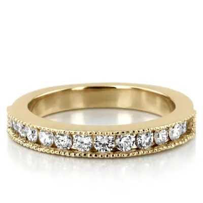 Round Cut Milgrain Edge Channel Set Wedding Band (5/8 ct. tw.) alternate view