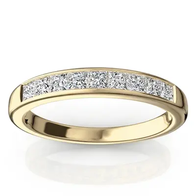 Classic 9 Stone Princes Cut Diamond Anniversary Band (1/2 ct.t.w.) alternate view