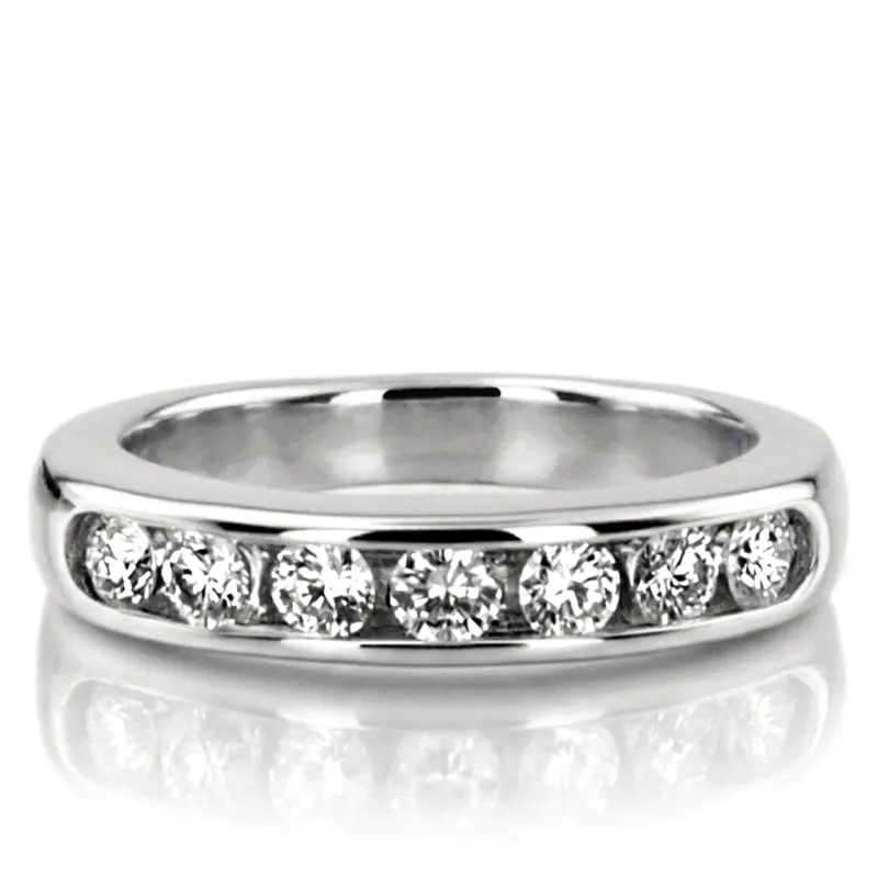 14K white gold Seven Stone Channel Set Diamond Anniversary Ring (1/2 ct. tw.) - alternate view 5