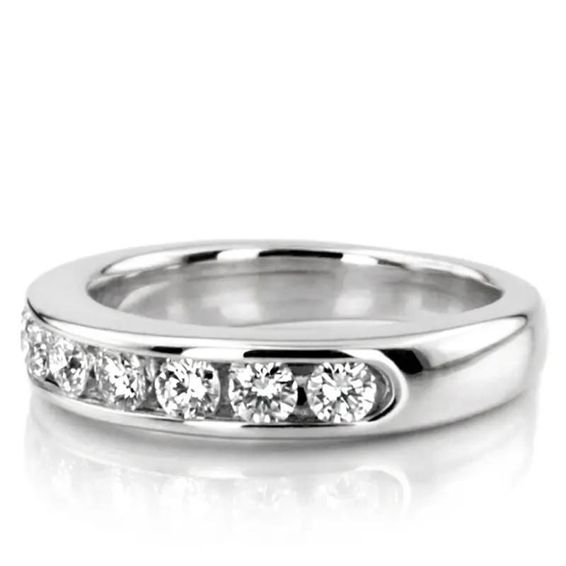 14K white gold Seven Stone Channel Set Diamond Anniversary Ring (1/2 ct. tw.) - alternate view 6