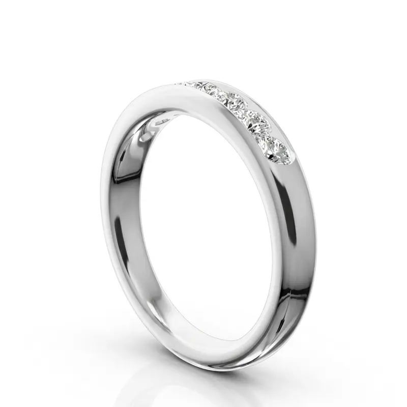 14K white gold Seven Stone Channel Set Diamond Anniversary Ring (1/2 ct. tw.) - alternate view 3