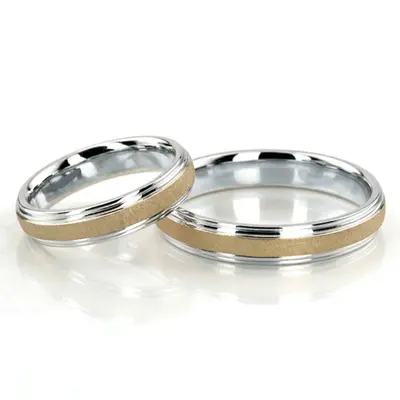 10K his-and-her-basic-carved-simple-wedding-bands - alternate view 5 thumbnail
