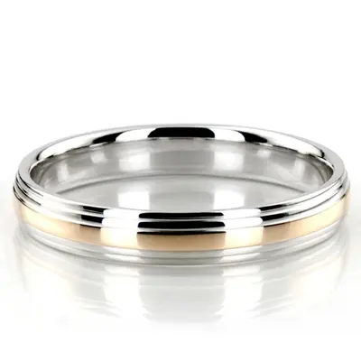 Double Step Edge Carved Design Wedding Band  - view 8 of 8
