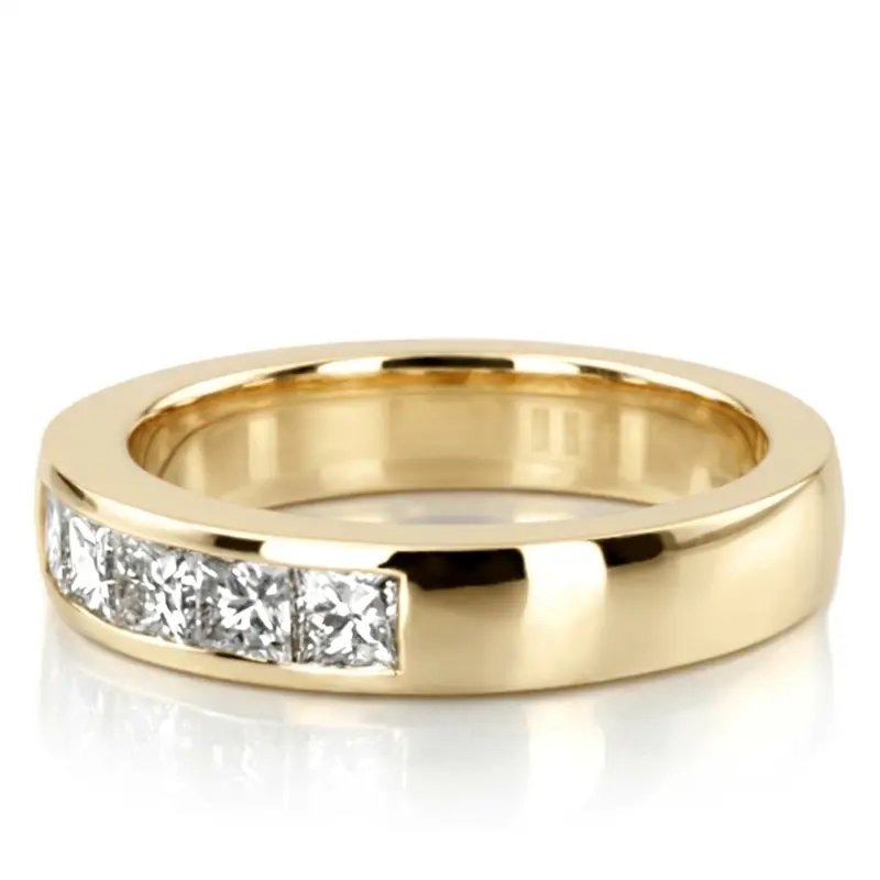 14K white gold Timeless 5 Stone Princess Diamond Ring (3/4 ct. tw.) - alternate view 4