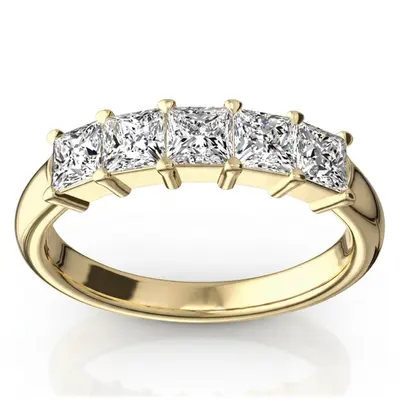 Shared Prong Princess Cut Women's Wedding Band (1 ct. tw.) - view 2 of 4