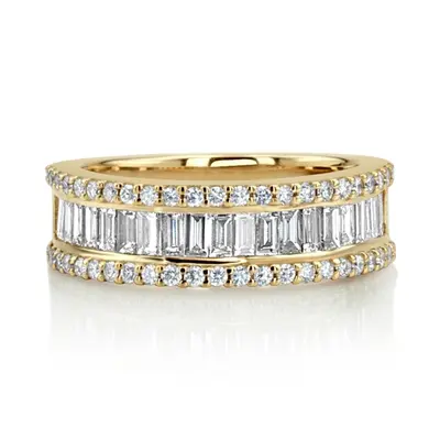 Baguette and Brilliant Round Diamond Anniversary Band (1 3/4 ct. tw.) - view 1 of 7