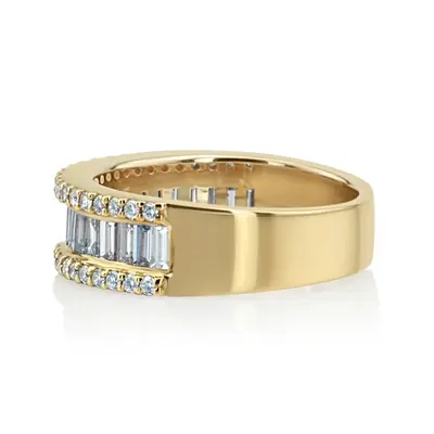 Baguette and Brilliant Round Diamond Anniversary Band (1 3/4 ct. tw.) - view 4 of 7