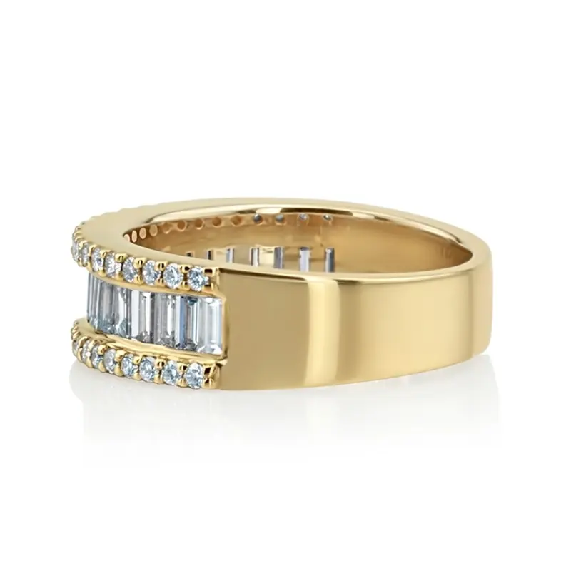 14K white gold Baguette and Brilliant Round Diamond Anniversary Band (1 3/4 ct. tw.) - alternate view 4