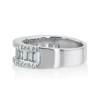 Baguette and Brilliant Round Diamond Anniversary Band (1 3/4 ct. tw.) - view 5 of 7