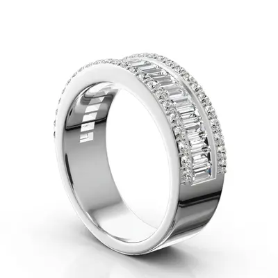 Baguette and Brilliant Round Diamond Anniversary Band (1 3/4 ct. tw.) - view 6 of 7