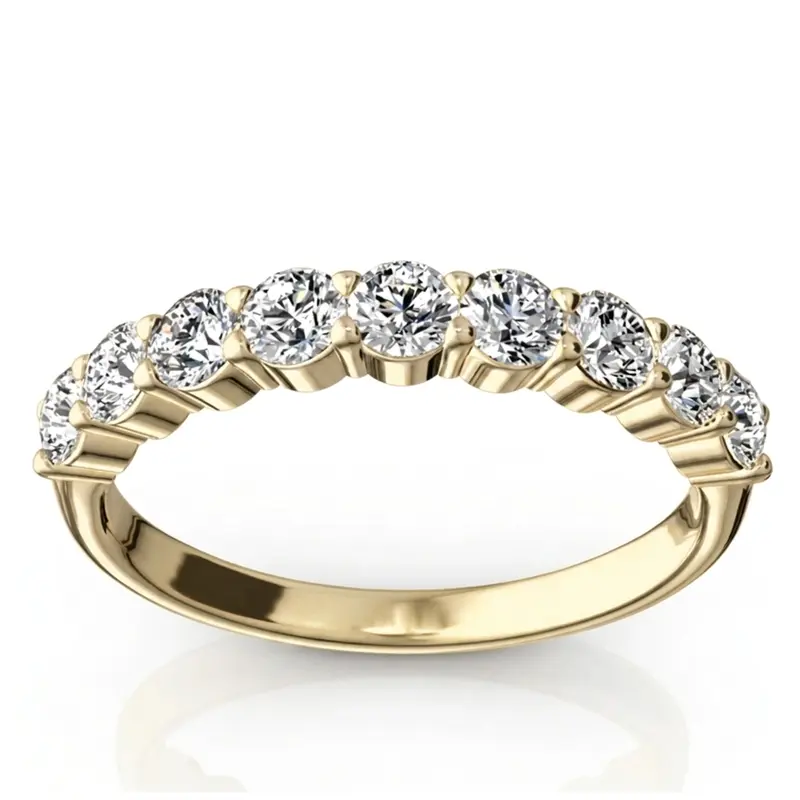 14K white gold Classic 9 Stone Women's Diamond Band (3/4 ct. tw.) - alternate view 4