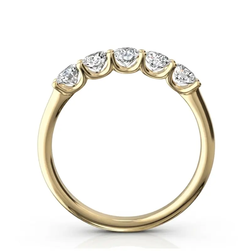 14K white gold New Classic 5-Stone U-Prong Woman Anniversary Band (3/4 ct. tw.) - alternate view 8