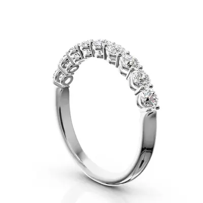Round Basket Set 9 Stone Diamond Anniversary Ring (3/4 ct. tw.) - view 5 of 6