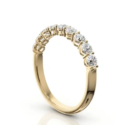 Round Basket Set 9 Stone Diamond Anniversary Ring (3/4 ct. tw.) - view 4 of 6