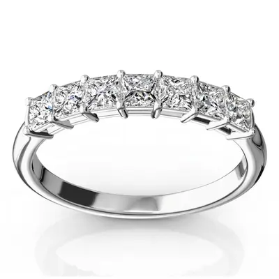 Seven Stone Princess Cut Basket Setting Woman Ring (3/4 ct. tw.) - view 1 of 6
