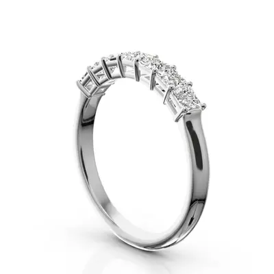 Seven Stone Princess Cut Basket Setting Woman Ring (3/4 ct. tw.) - view 5 of 6
