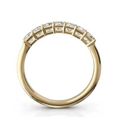 Seven Stone Princess Cut Basket Setting Woman Ring (3/4 ct. tw.) - view 4 of 6