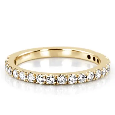14K white gold Micro Pave Set Woman Diamond Ring (3/8 ct. tw.) - alternate view 3 thumbnail