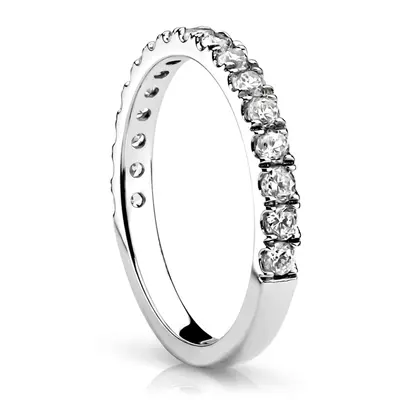 14K white gold Micro Pave Set Woman Diamond Ring (3/8 ct. tw.) - alternate view 4 thumbnail