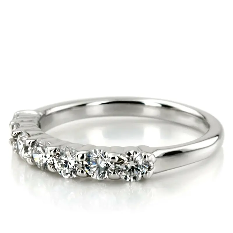 14K white gold Classic 7 Stone Basket Setting Woman Diamond Ring (3/4 ct. tw.) - alternate view 4