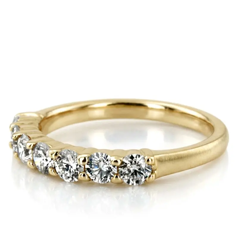 14K white gold Classic 7 Stone Basket Setting Woman Diamond Ring (3/4 ct. tw.) - alternate view 3