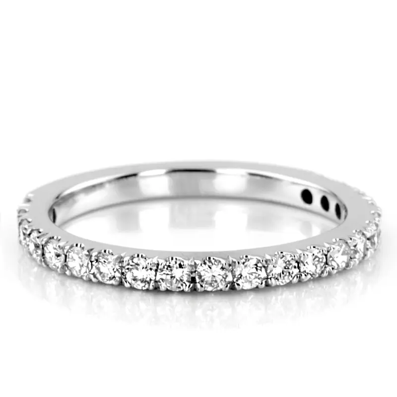 14K white gold Micro Pave Set Woman Diamond Ring (3/8 ct. tw.) - main view